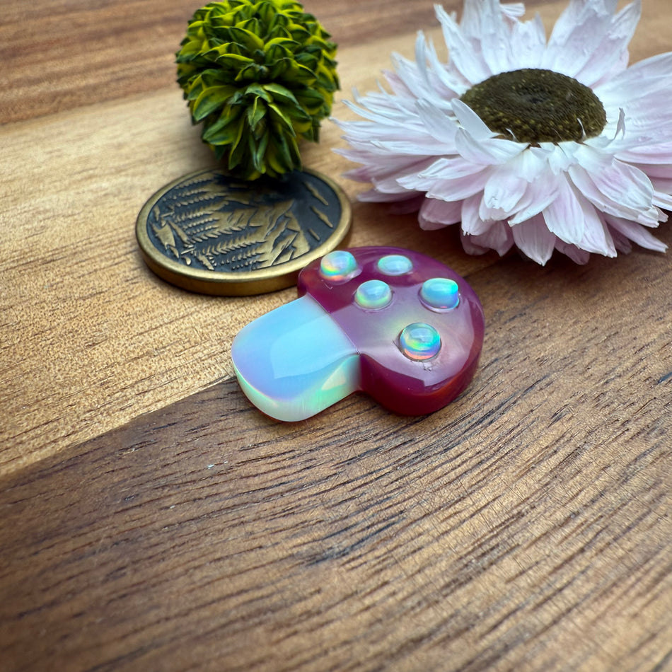 Aurora Opal Cabochon - approx. 19 x 18 x 4 mm