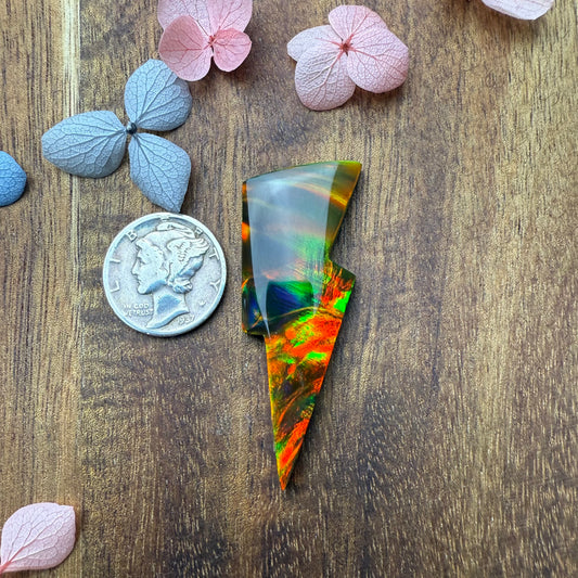 Aurora Opal Cabochon - approx. 45 x 16 x 4.5 mm