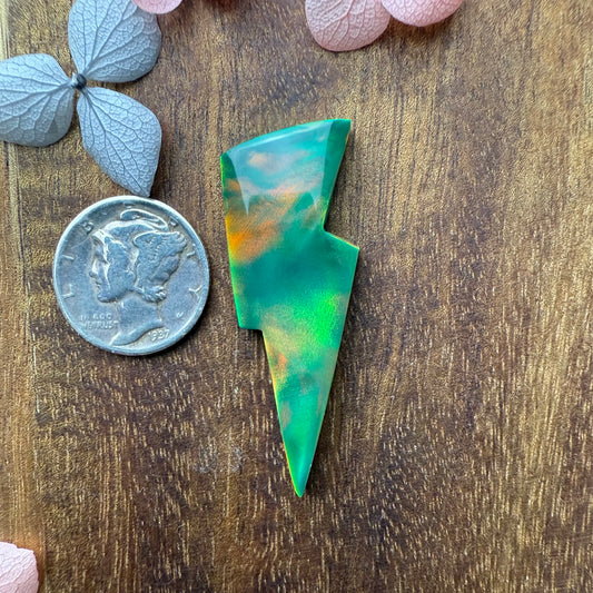 Aurora Opal Cabochon - approx. 40 x 14 x 4.9 mm