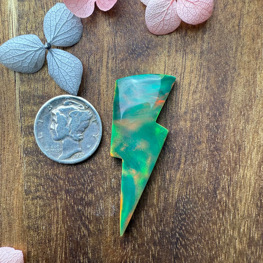 Aurora Opal Cabochon - approx. 41 x 14 x 4.6 mm