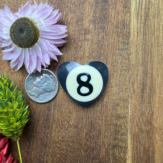 Pool Ball Cabochon - approx. 26 x 23 x 6.7 mm