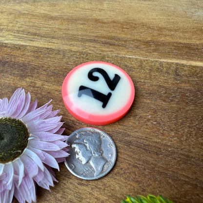 Pool Ball Cabochon - approx. 28 x 28 x 7.6 mm