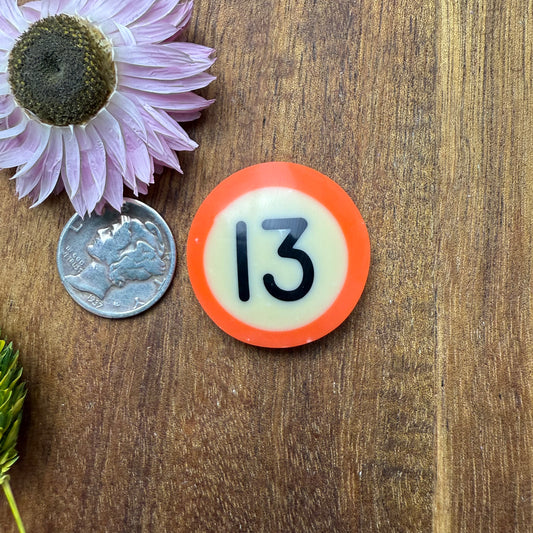 Pool Ball Cabochon - approx. 26 x 26 x 7.1 mm