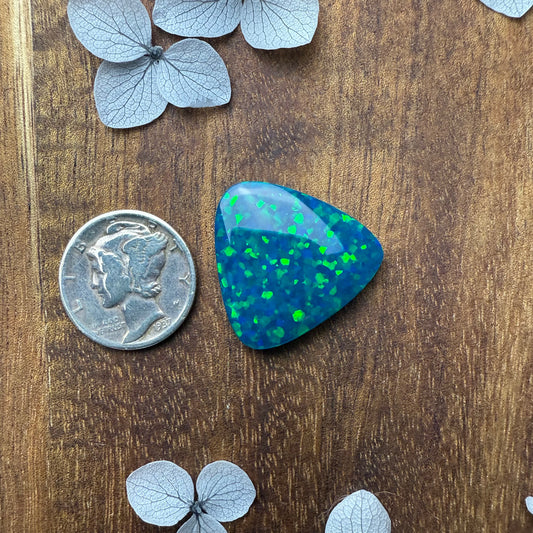 Glitter Opal Cabochon - approx. 20 x 20 x 3.9 mm