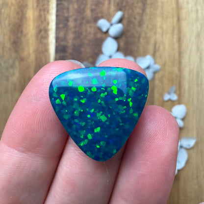 Glitter Opal Cabochon - approx. 20 x 20 x 3.9 mm