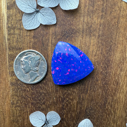 Glitter Opal Cabochon - approx. 21 x 21 x 4.6 mm