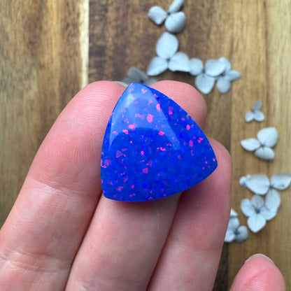 Glitter Opal Cabochon - approx. 21 x 21 x 4.6 mm