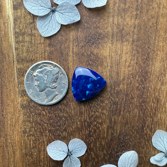 Glitter Opal Cabochon - approx. 13 x 13 x 3.7 mm