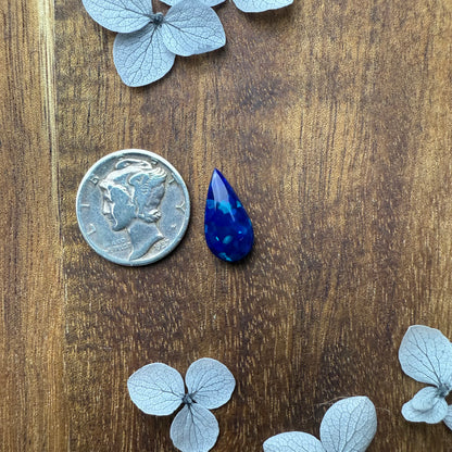 Glitter Opal Cabochon - approx. 14 x 7 x 3.8 mm