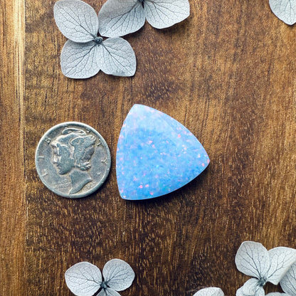 Glitter Opal Cabochon - approx. 21 x 21 x 4.6 mm