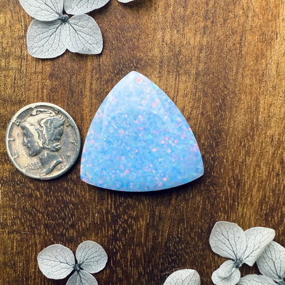 Glitter Opal Cabochon - approx. 26 x 26 x 4.3 mm