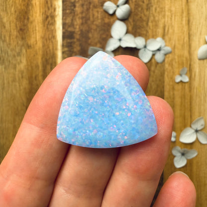 Glitter Opal Cabochon - approx. 26 x 26 x 4.3 mm