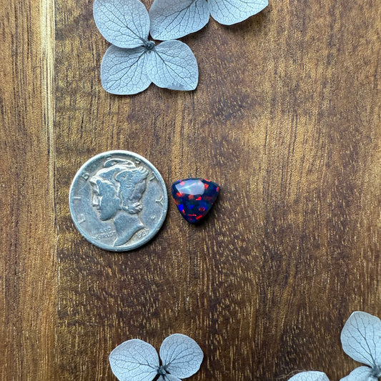 Glitter Opal Cabochon - approx. 8 x 8 x 3.4 mm