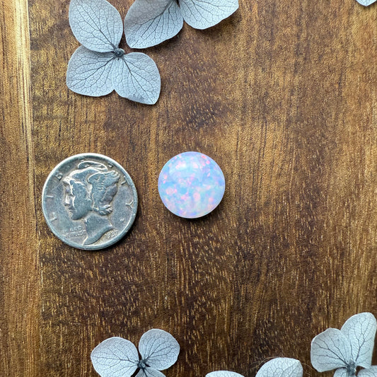 Glitter Opal Cabochon - approx. 12 x 12 x 4.3 mm