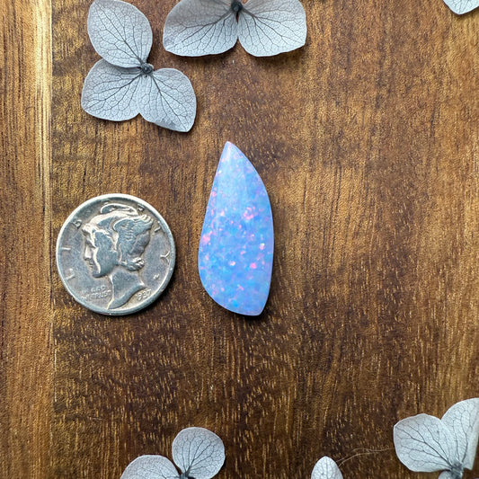 Glitter Opal Cabochon - approx. 25 x 10 x 4.1 mm