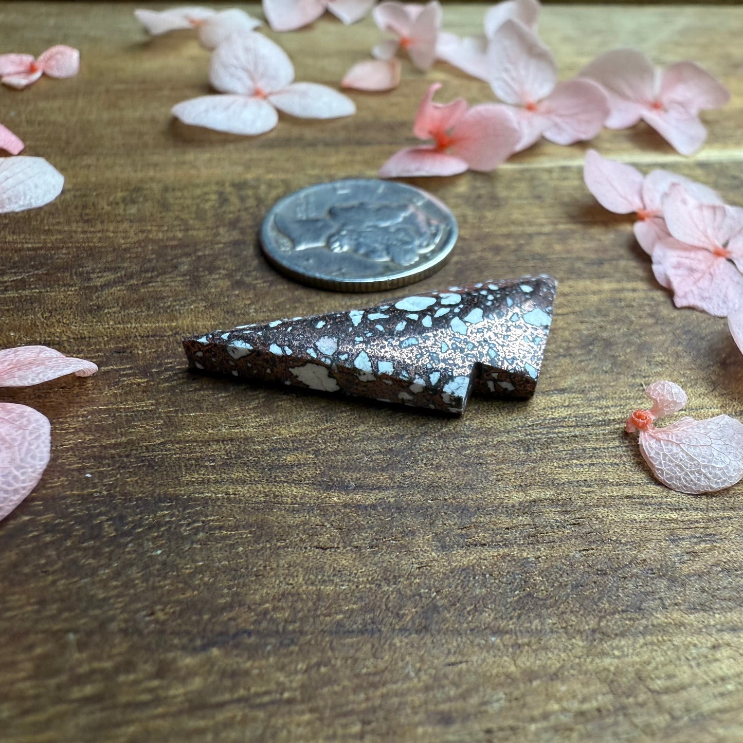 Copper Firebrick Cabochon - approx. 29 x 16 x 4.2 mm