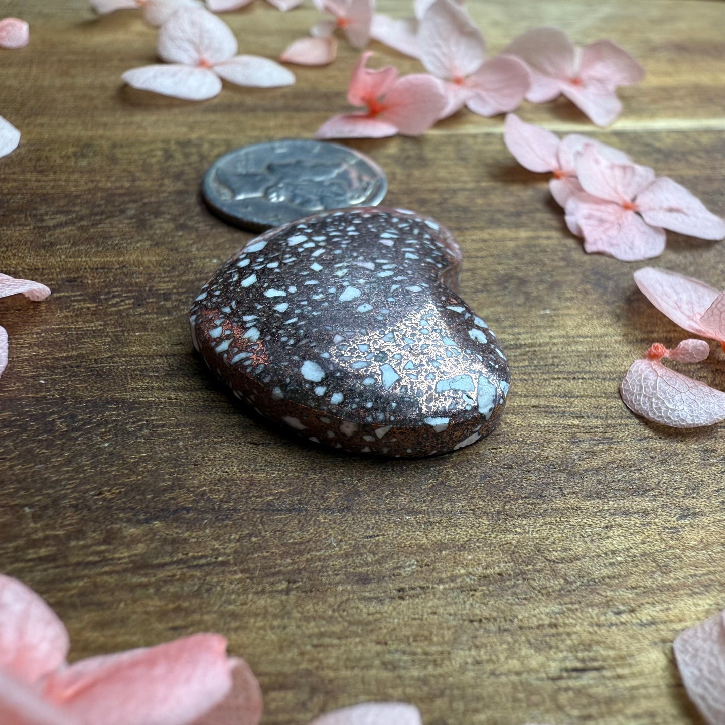 Copper Firebrick Cabochon - approx. 26 x 21 x 5.5 mm