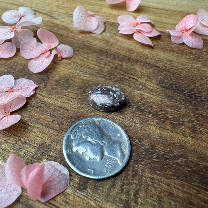 Copper Firebrick Cabochon - approx. 11 x 9 x 4.4 mm