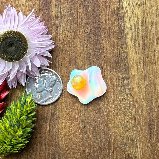 Aurora Opal Cabochon - approx. 19 x 17 x 5.9 mm