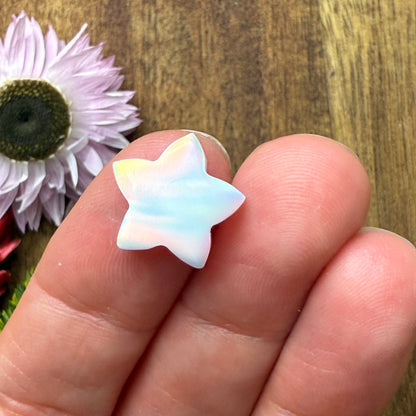 Aurora Opal Cabochon - approx. 14 x 14 x 4.2 mm