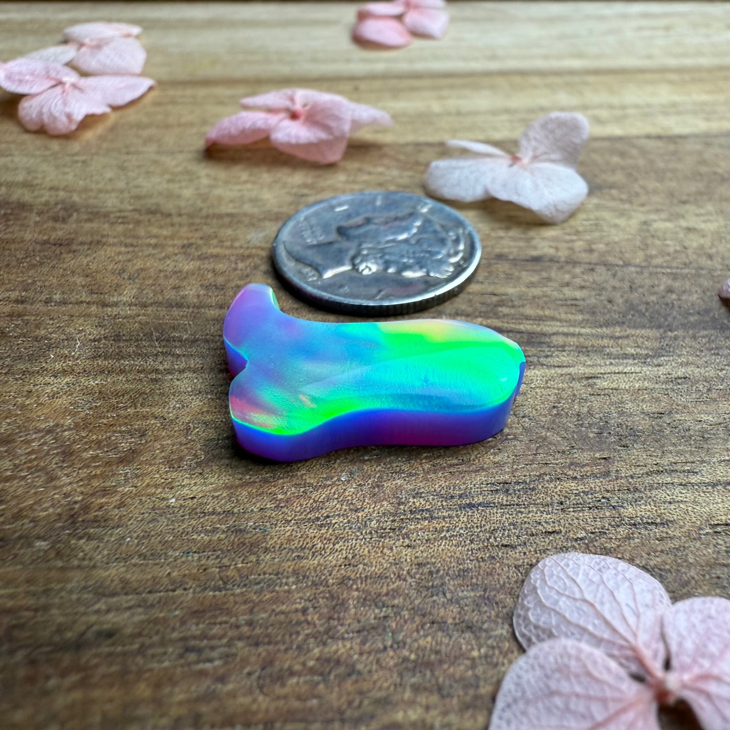 Aurora Opal Cabochon - approx. 19 x 17 x 4.2 mm