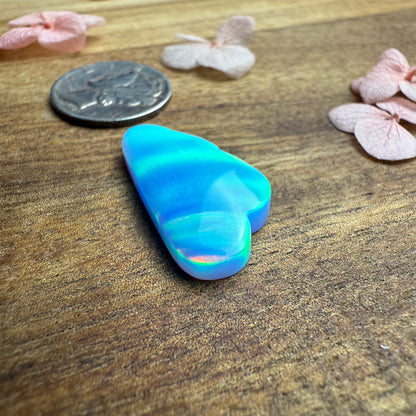 Aurora Opal Cabochon - approx. 24 x 13 x 4.4 mm