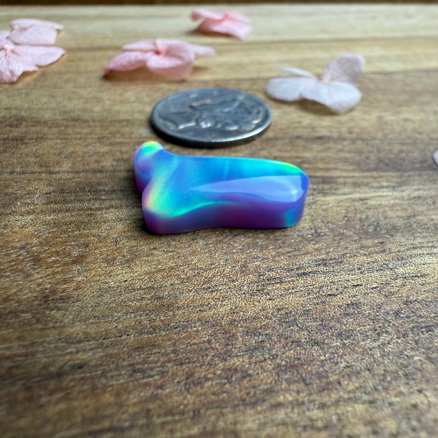 Aurora Opal Cabochon - approx. 18 x 17 x 4.5 mm