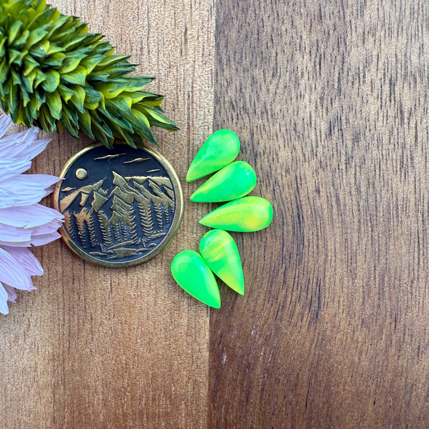 Aurora Opal Cabochon Set of 5 - approx. 10 x 5 mm