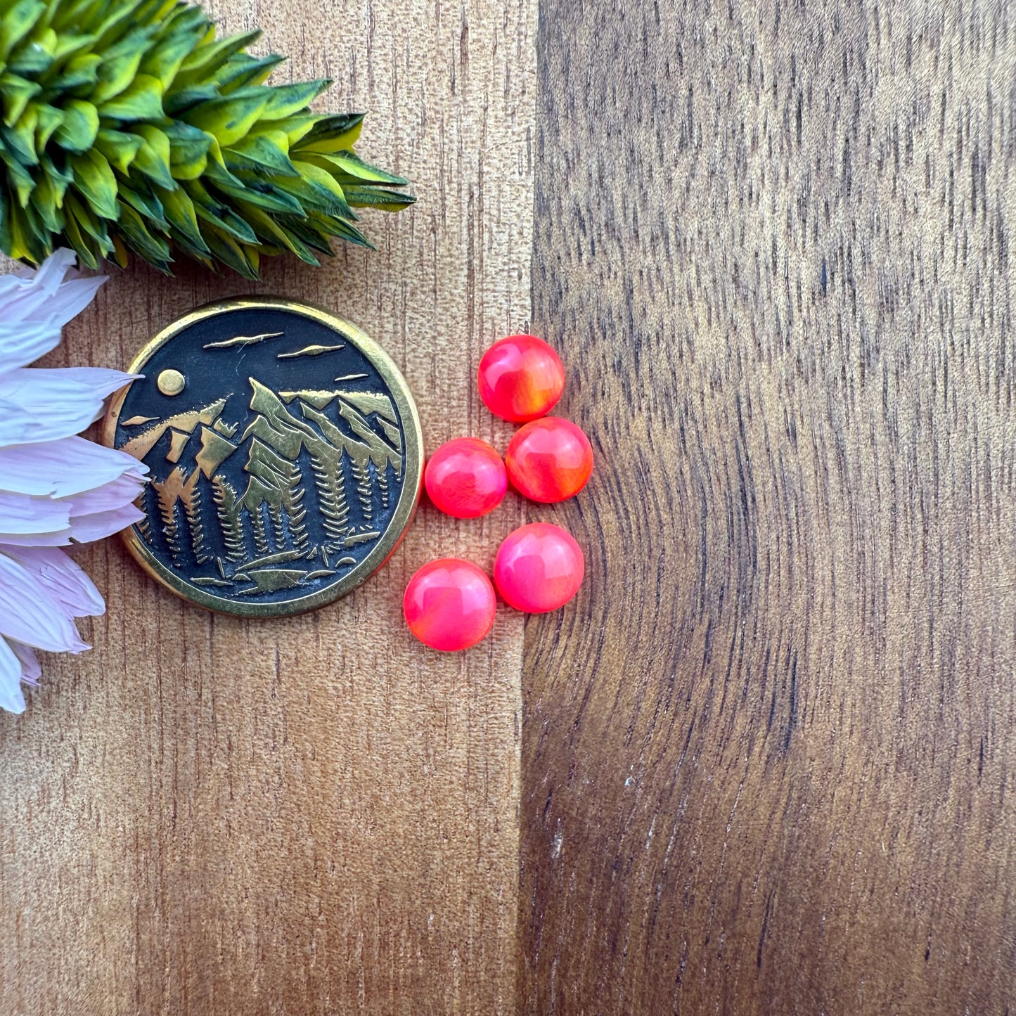 Aurora Opal Cabochon Set of 5 - approx. 5 x 5 mm