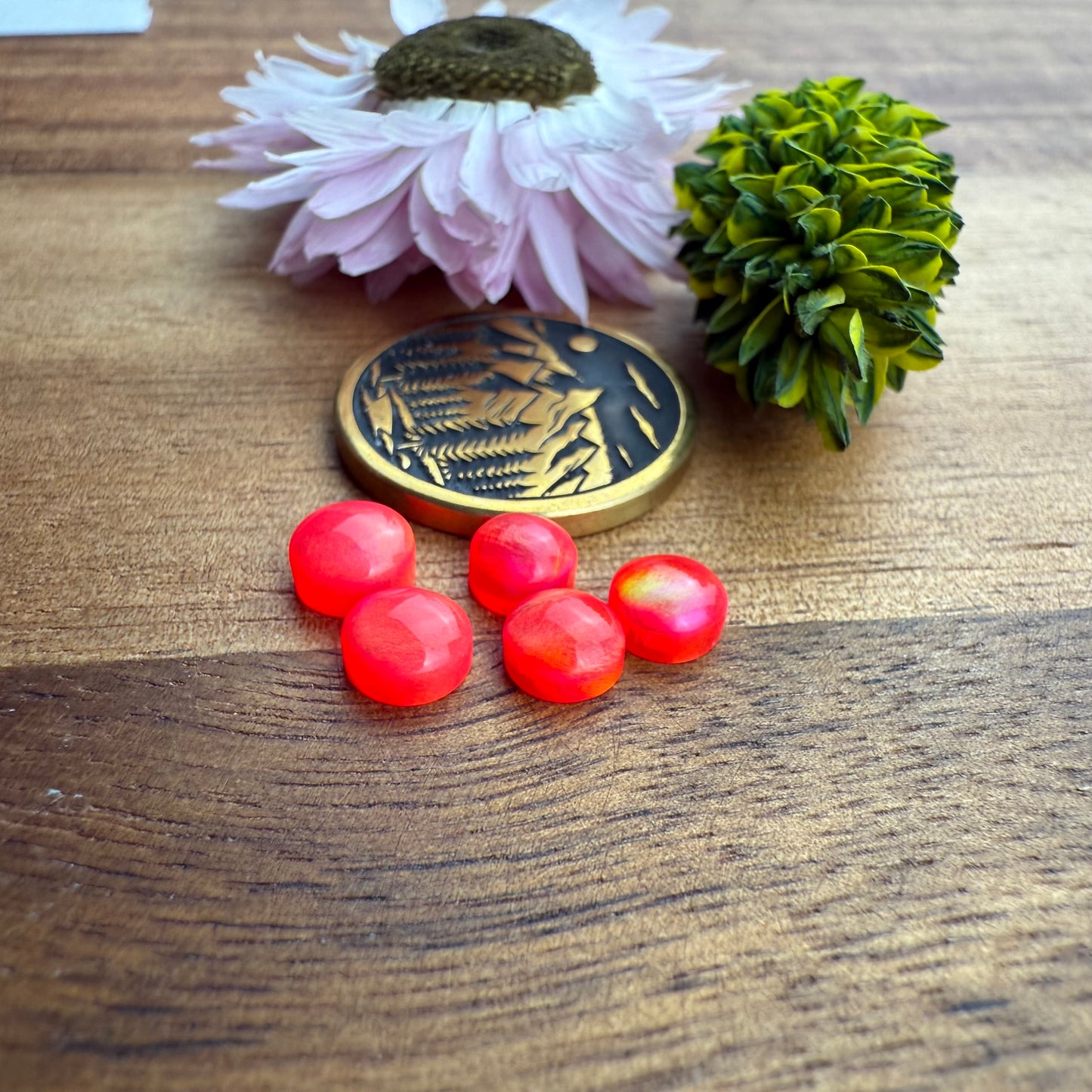 Aurora Opal Cabochon Set of 5 - approx. 5 x 5 mm