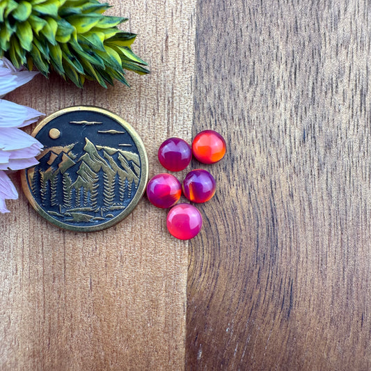 Aurora Opal Cabochon Set of 5 - approx. 5 x 5 mm