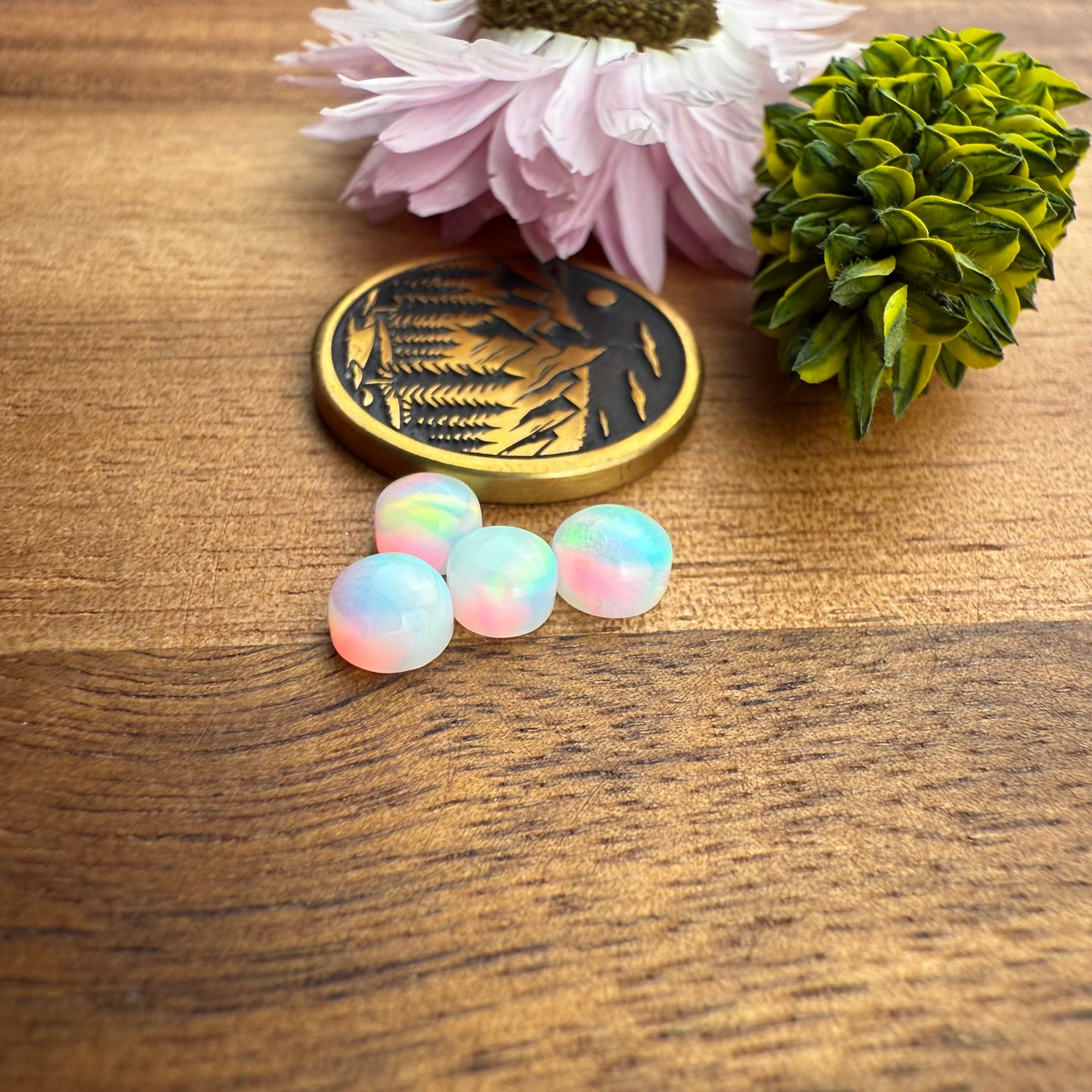 Aurora Opal Cabochon Set of 4 - Mixed Size