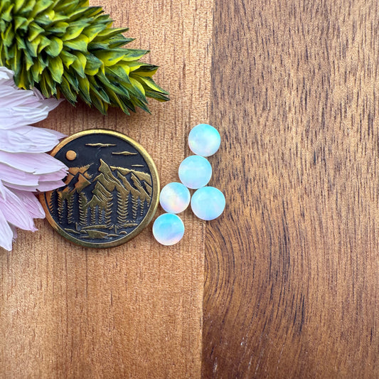 Aurora Opal Cabochon Set of 5 - approx. 5 x 5 mm