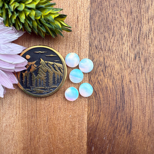 Aurora Opal Cabochon Set of 5 - approx. 5 x 5 mm