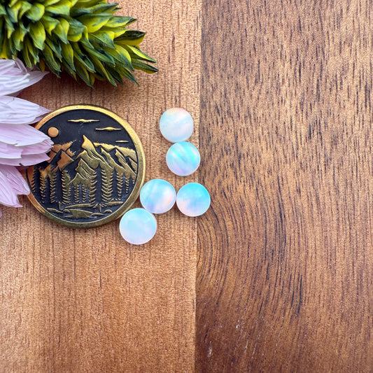 Aurora Opal Cabochon Set of 5 - approx. 5 x 5 mm