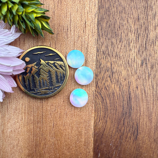 Aurora Opal Cabochon Set of 3 - approx. 7 x 7 mm
