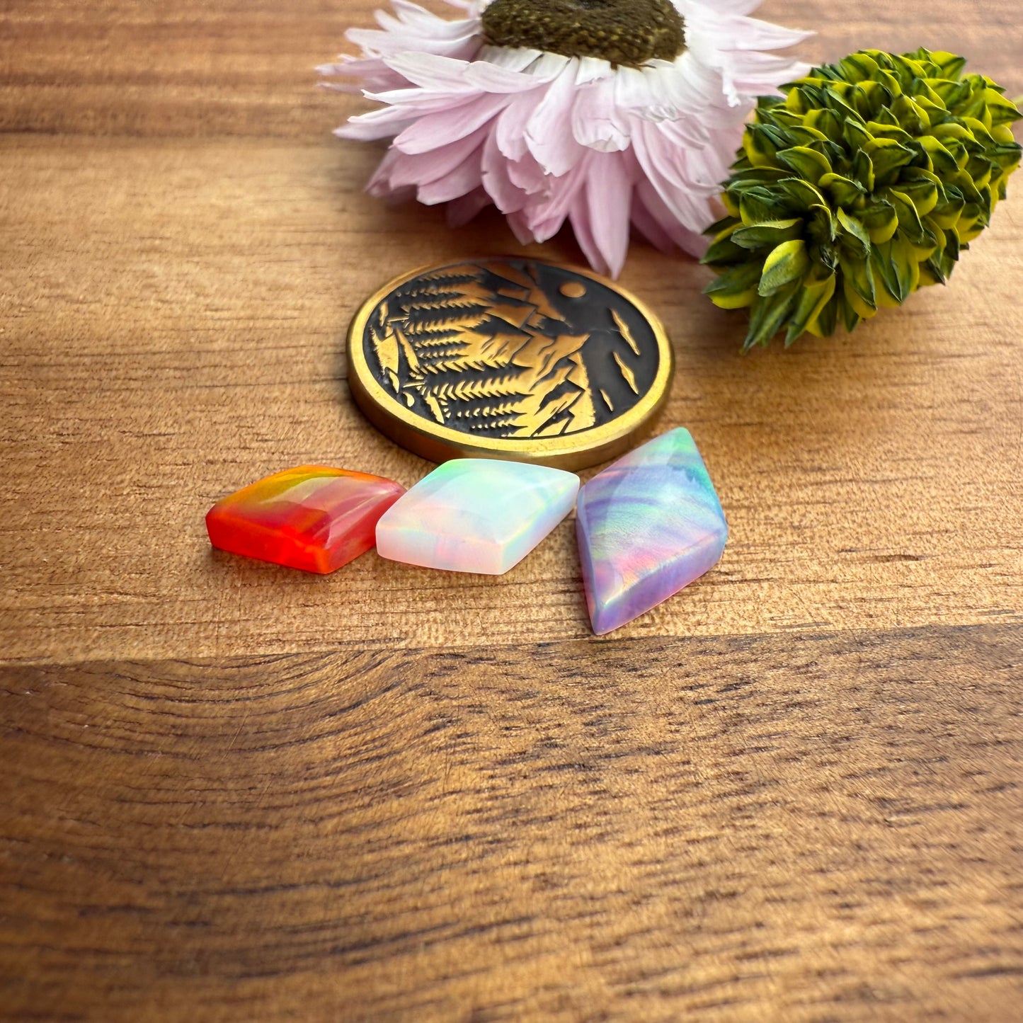 Aurora Opal Cabochon Set of 3 - Mixed Size