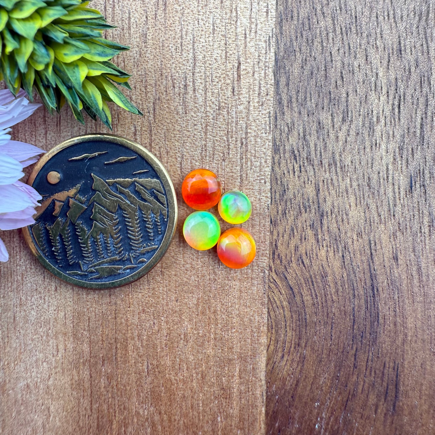 Aurora Opal Cabochon Set of 4 - Mixed Size