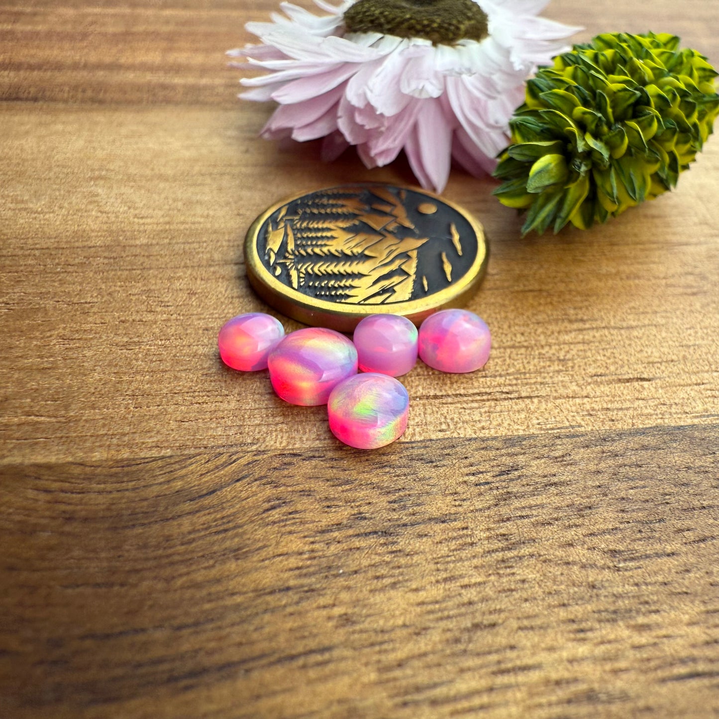 Aurora Opal Cabochon Set of 5 - Mixed Size