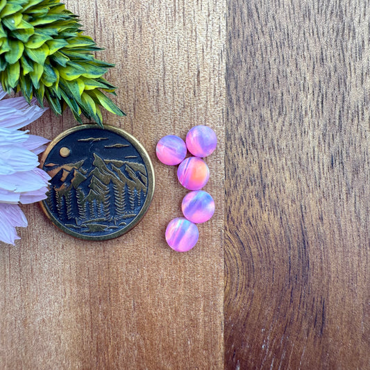 Aurora Opal Cabochon Set of 5 - approx. 5 x 5 mm