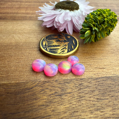 Aurora Opal Cabochon Set of 5 - approx. 5 x 5 mm