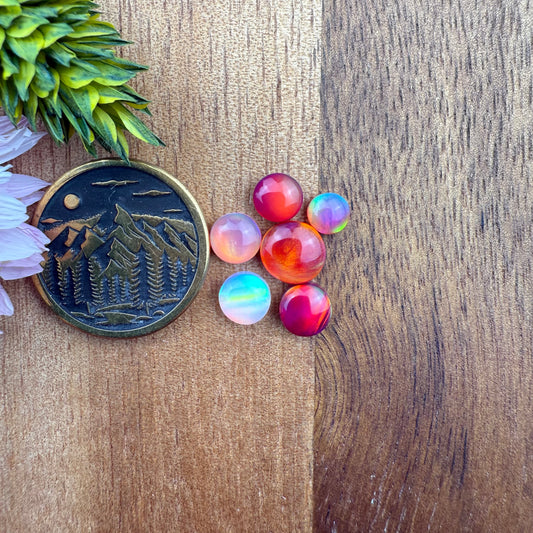Aurora Opal Cabochon Set of 6 - Mixed Size