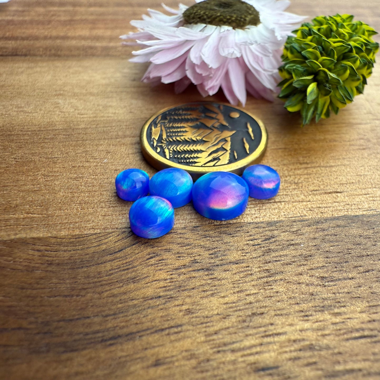 Aurora Opal Cabochon Set of 5 - Mixed Size