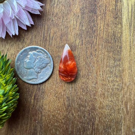 Acrylic Cabochon - approx. 17 x 8 x 4.4 mm