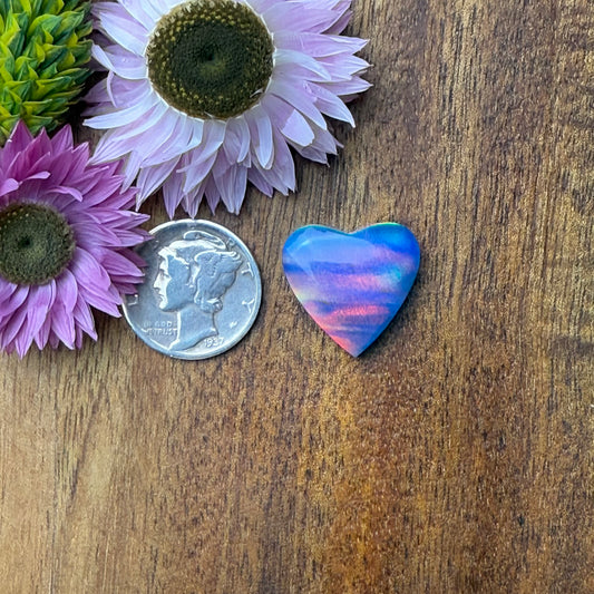 Aurora Opal Cabochon - approx. 17 x 17 x 4.5 mm