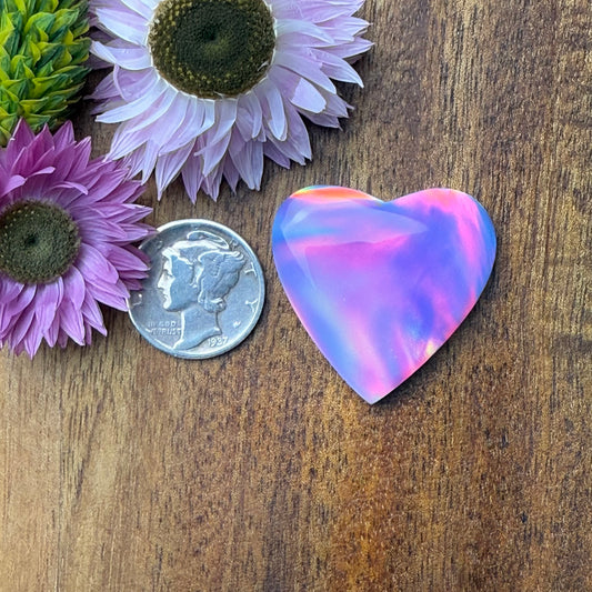 Aurora Opal Cabochon - approx. 27 x 28 x 5.5 mm