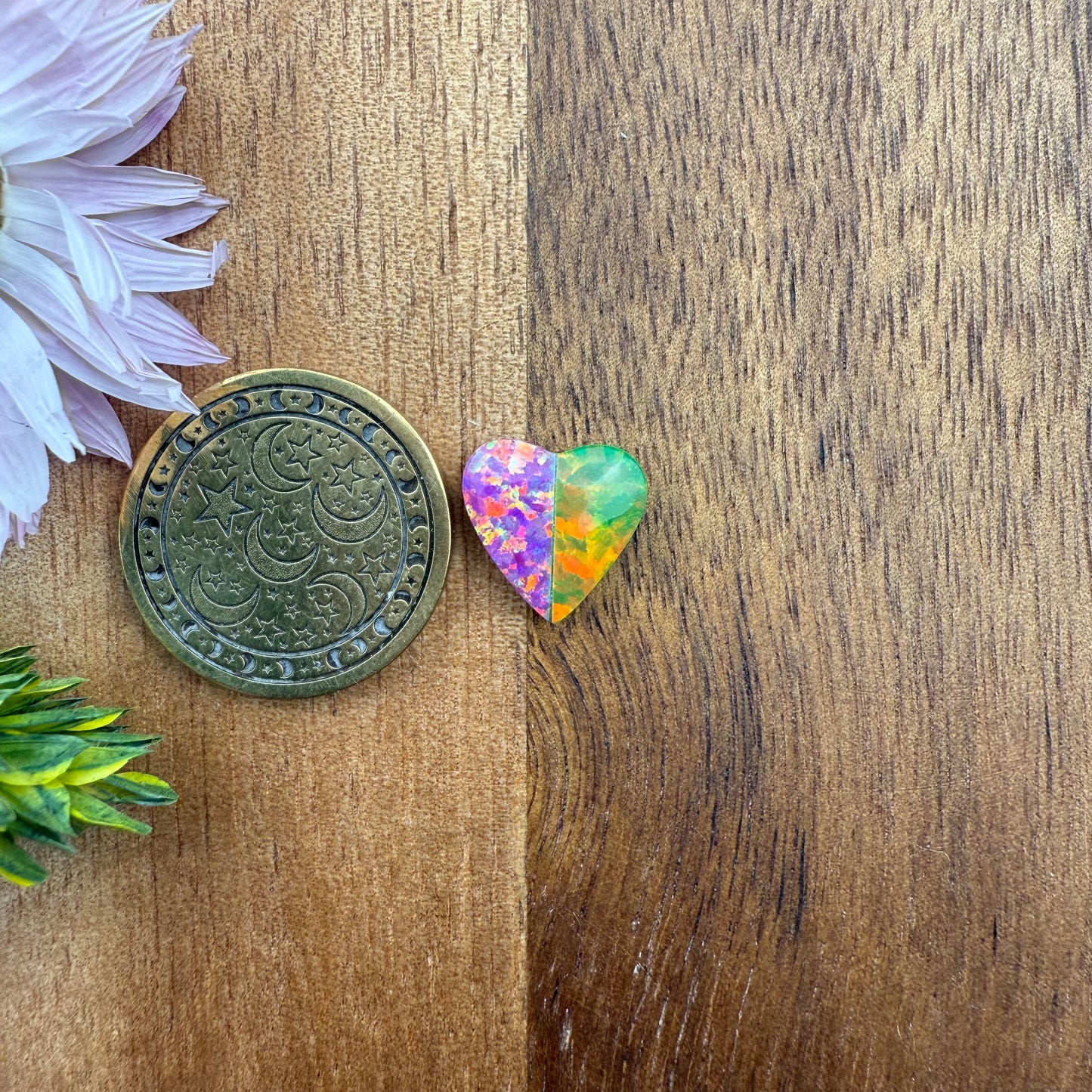 Intarsia Bello Opal Cabochon - approx. 11 x 11 x 4.1 mm