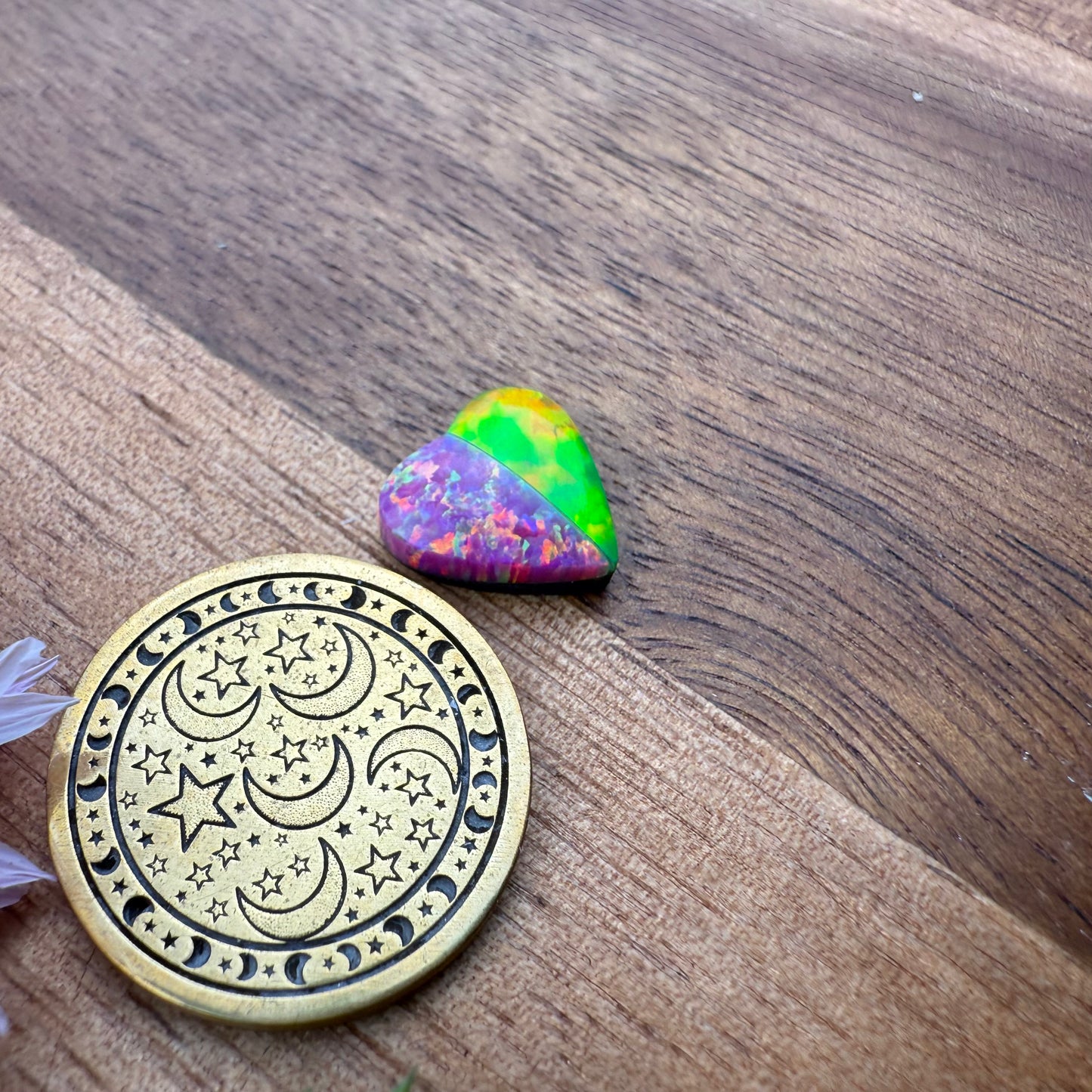 Intarsia Bello Opal Cabochon - approx. 11 x 11 x 4.1 mm