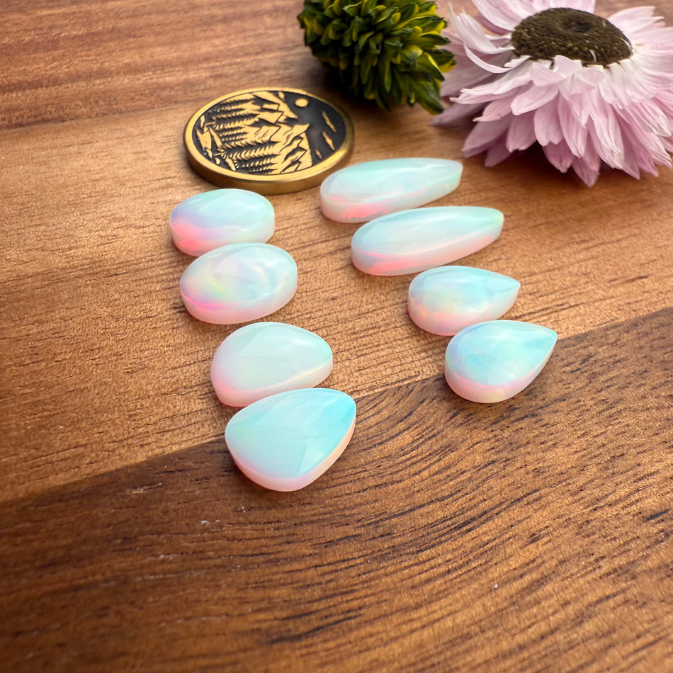 Pre-Order Aurora Opal Cabochon Pair