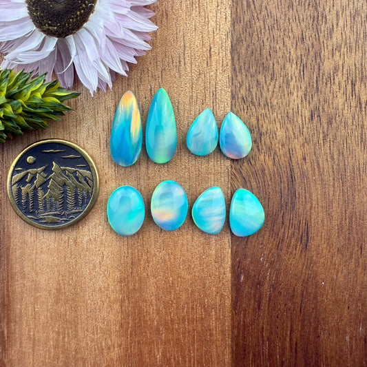 Pre-Order Aurora Opal Cabochon Pair